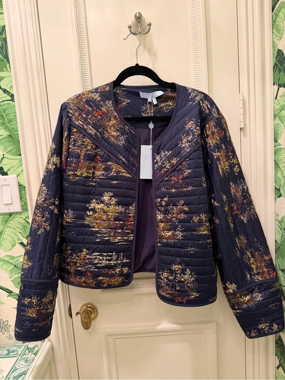 NWT HILL HOUSE HOME Navy Blue The Amari Equestrian Jacket Size XL - Picture 6 of 10